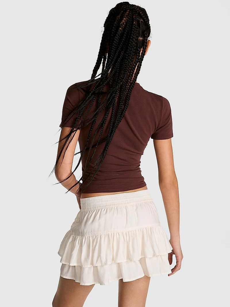 Summer Fling Satin Ruffle Skirt
