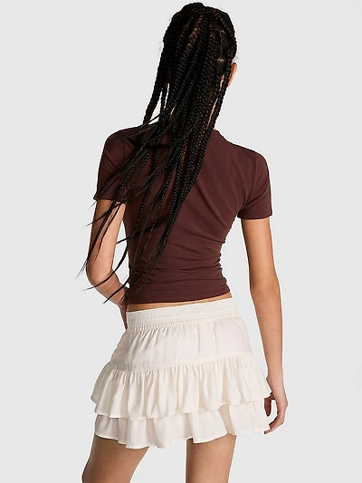 Summer Fling Satin Ruffle Skirt