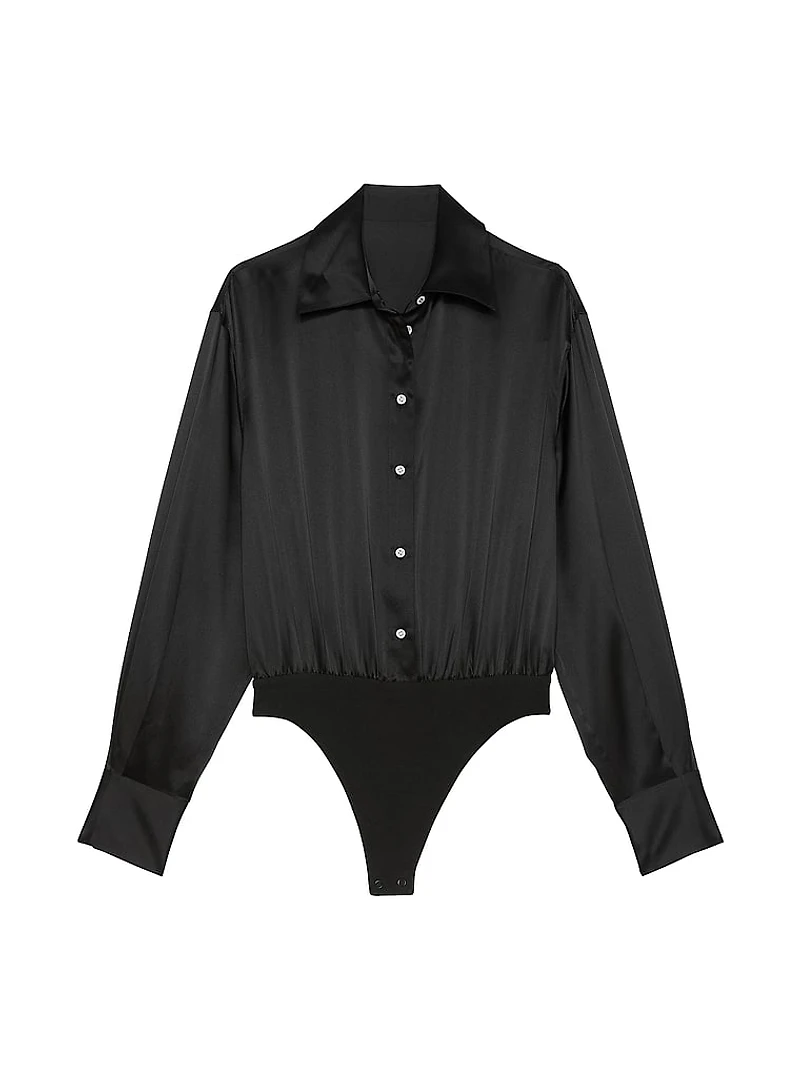 Atelier Victoria's Secret X Altuzarra Satin Shirt Bodysuit