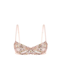 Wicked Vintage Blossom Embroidery Unlined Balconette Bra