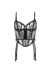 Sheer Shine Rose Corset Top