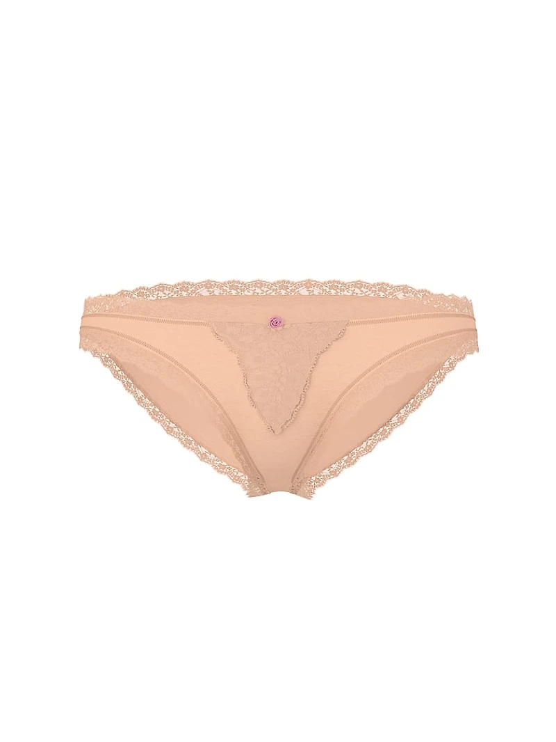 Lace-Trim Bikini Panty