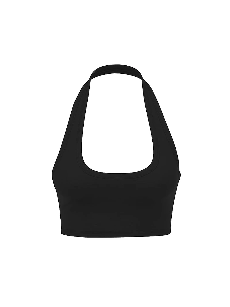 All-Day Cotton Halter Sports Bra