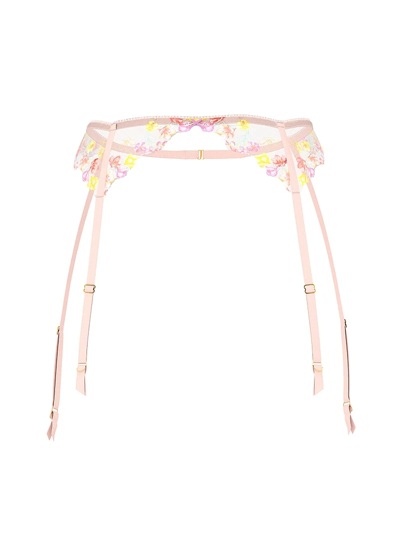 Bloom Embroidery Garter Belt