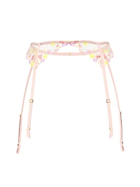 Bloom Embroidery Garter Belt