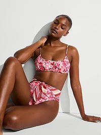 Boho Beach High-Waist Full-Coverage Bikini Bottom