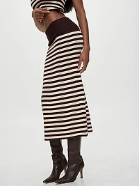 Tucker Knit Midi Skirt