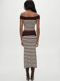 Tucker Knit Midi Skirt