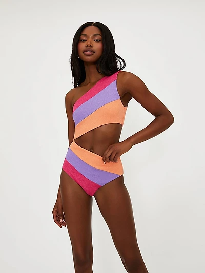 Joyce Metallic One-Piece Swimsuit