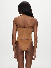 Lucy Suede Bikini Top
