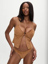 Lucy Suede Bikini Top