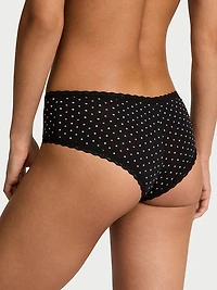 Cotton Pointelle Lace-Trim Cheeky Panty