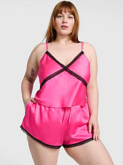 PINK Wink™ Lace-Trim Tank & Shorts Set