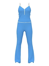 Lounge Ribbed Henley Cami & Pants Set