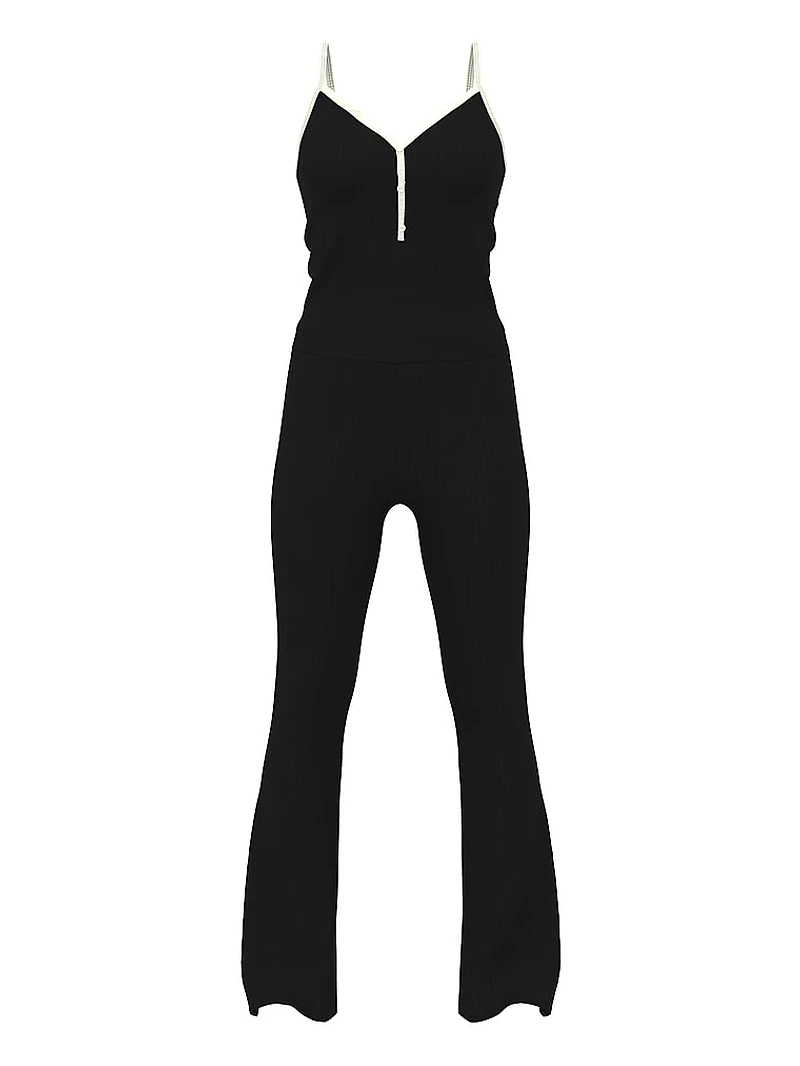 Lounge Ribbed Henley Cami & Pants Set
