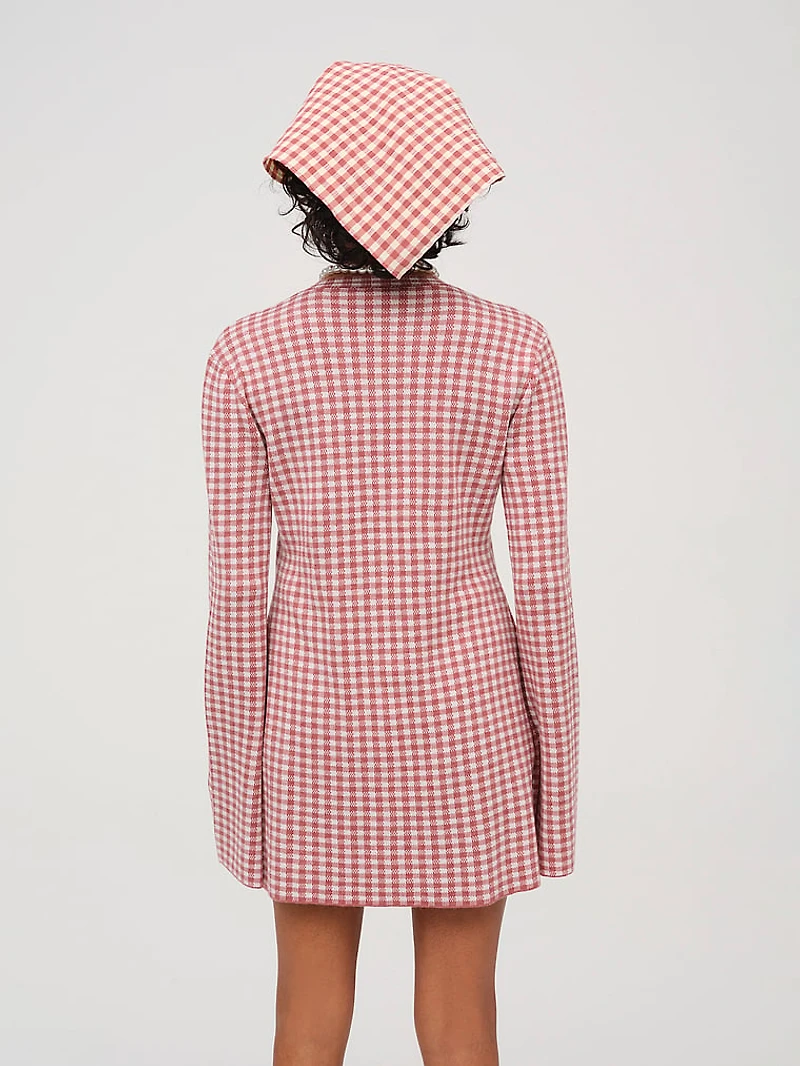 Gingham Knit Jacket