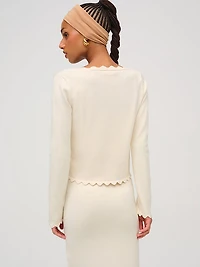 Sisi Scallop Knit Cardigan