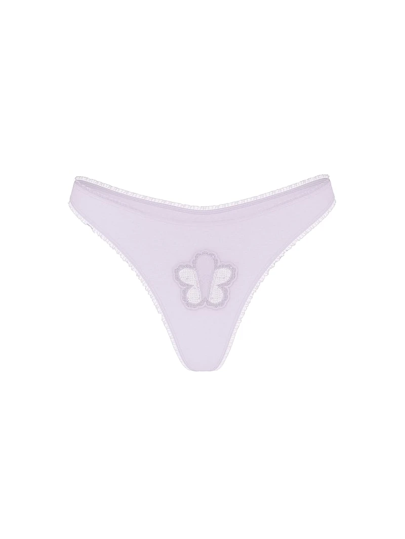 Cotton High-Leg Thong Panty