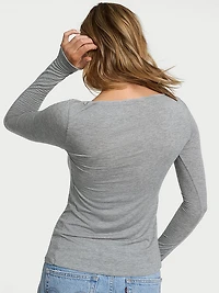 Luxe Cashmere Blend Long-Sleeve Top