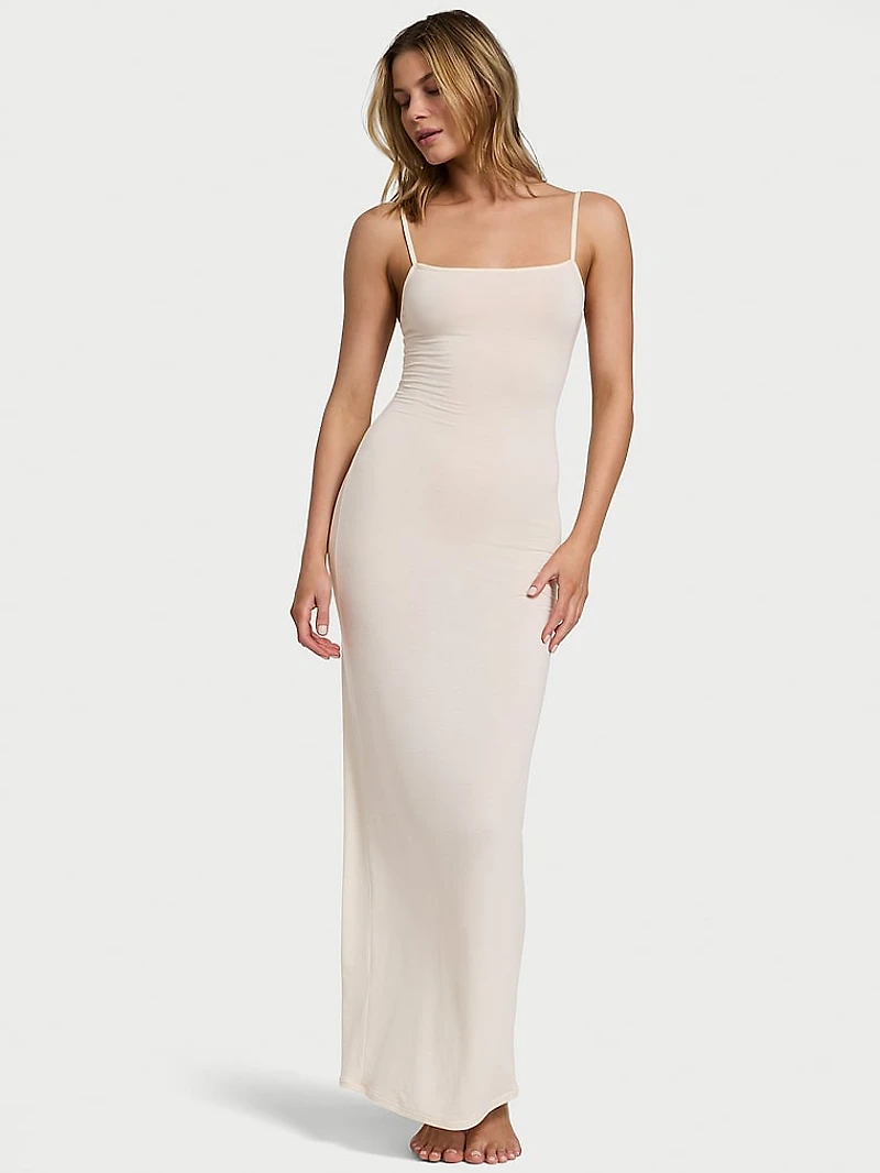 Luxe Cashmere Blend Long Slip Dress