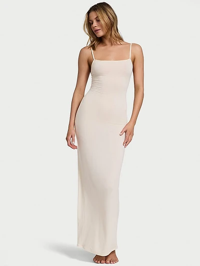 Luxe Cashmere Blend Long Slip Dress