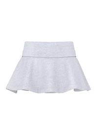 All-Day Cotton Foldover Skort