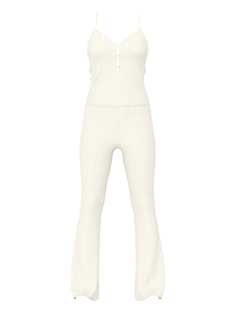 Lounge Ribbed Henley Cami & Pants Set