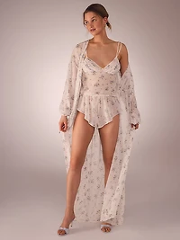 Wildflower Chiffon Long Robe