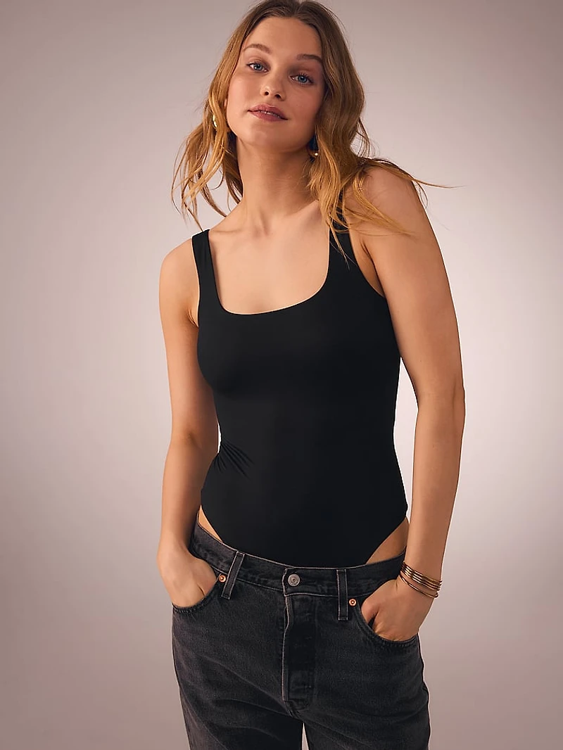 Bodywear by Victoria's Secret with FeatherSoft™ Innovation Square-Neck Tank Bodysuit