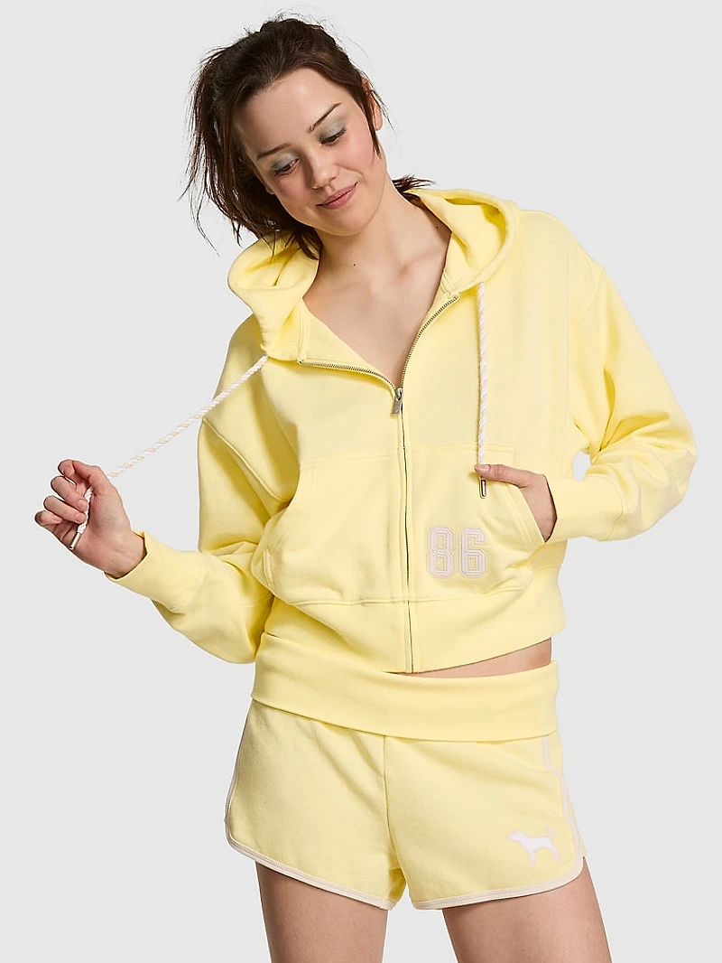 Ivy Terry Shrunken Full-Zip Hoodie