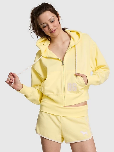 Ivy Terry Shrunken Full-Zip Hoodie