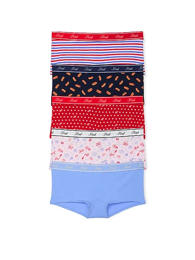 5-Pack Logo Cotton Boyshort Panties