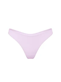 Stretch Cotton High-Leg Scoop Thong Panty