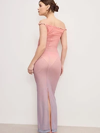 Mesh Twist Maxi Dress