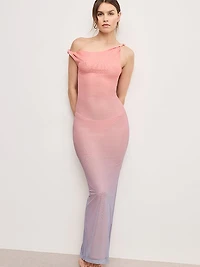 Mesh Twist Maxi Dress