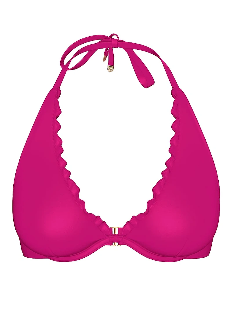 VS Archives Essential Ruffled Halter Bikini Top