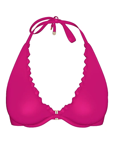 VS Archives Essential Ruffled Halter Bikini Top