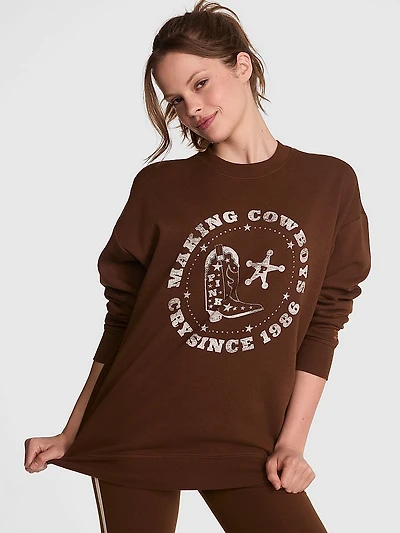 Ivy Fleece Oversized Crew Sweatshirt