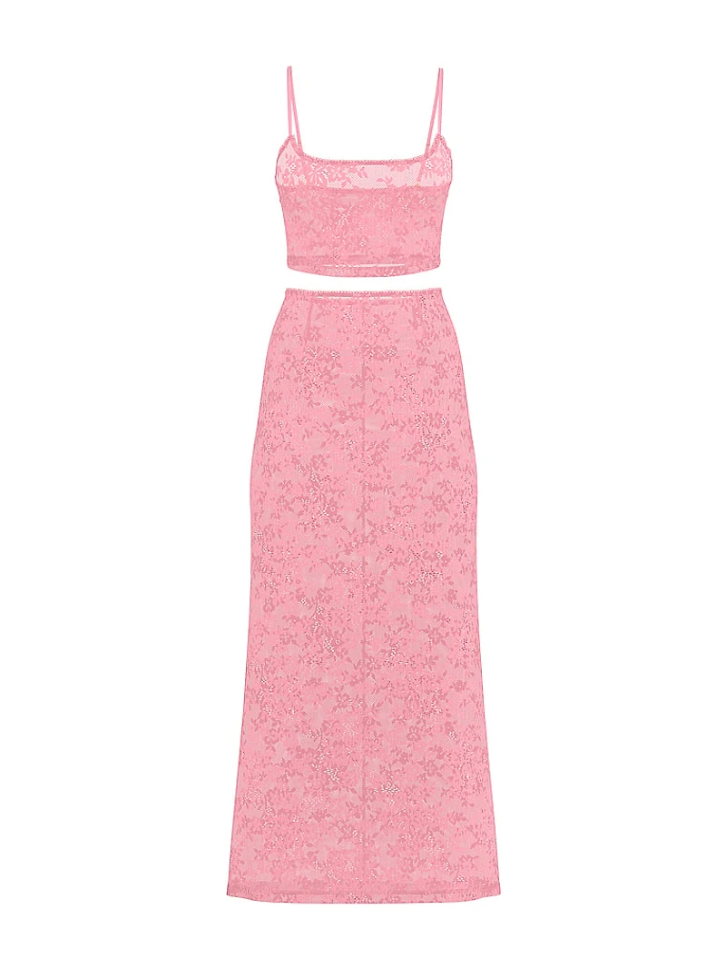Tease Lace Cami & Skirt Set