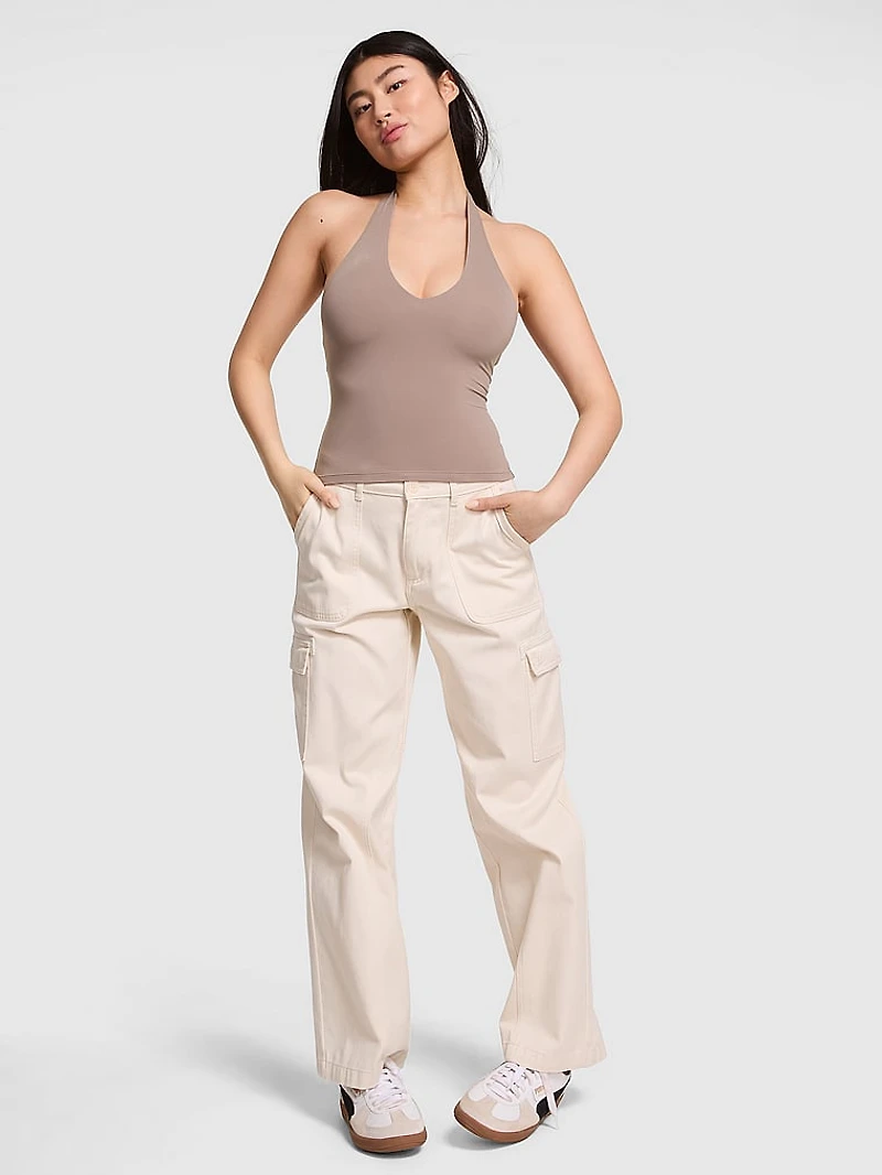 Base Stretch Halter Tank Top