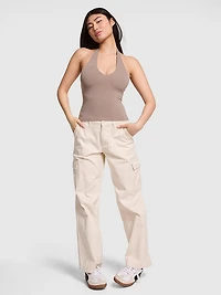 Base Stretch Halter Tank Top