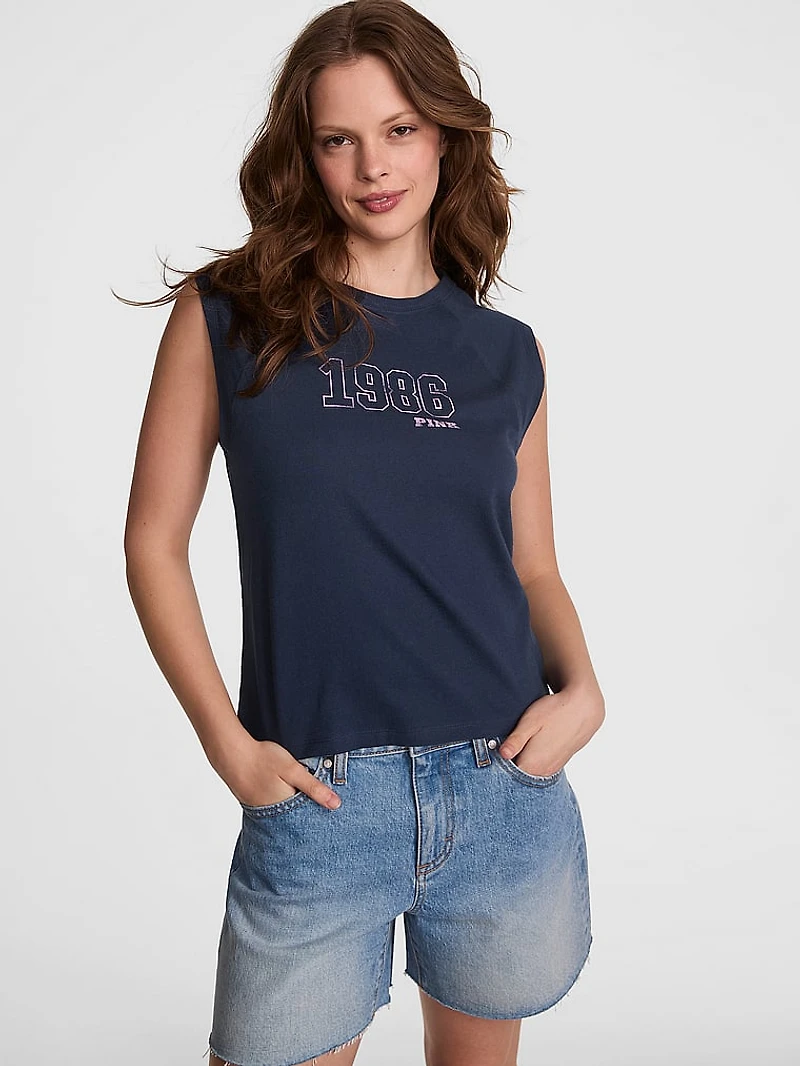 Retro Cotton Muscle Tank Top