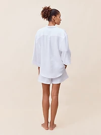 Ashley Textured Cotton Boxer Pajama Set