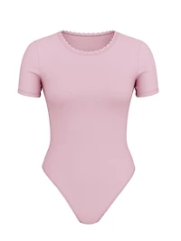 Pointelle Modal Short-Sleeve Bodysuit