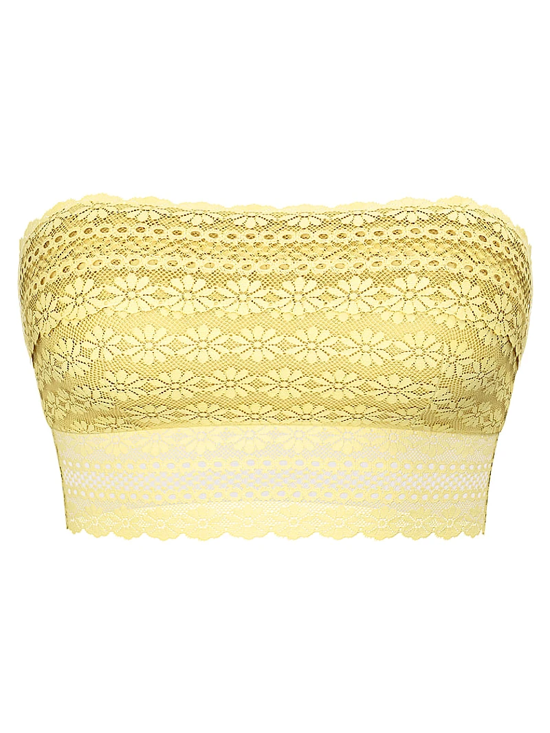 Daisy Lace Lightly Lined Bandeau Bra Top