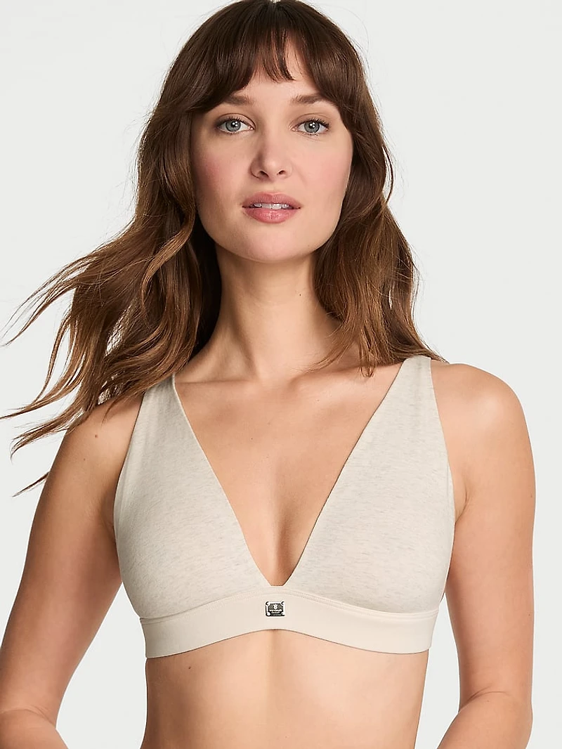 Shine Cotton Wireless Plunge Bralette