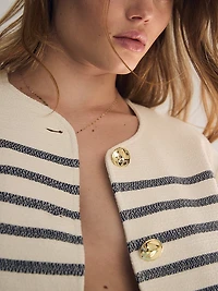 Atelier Victoria's Secret X Altuzarra Striped Cotton Jacquard Jacket