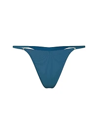 Two-Tone Rib Thong Bikini Bottom