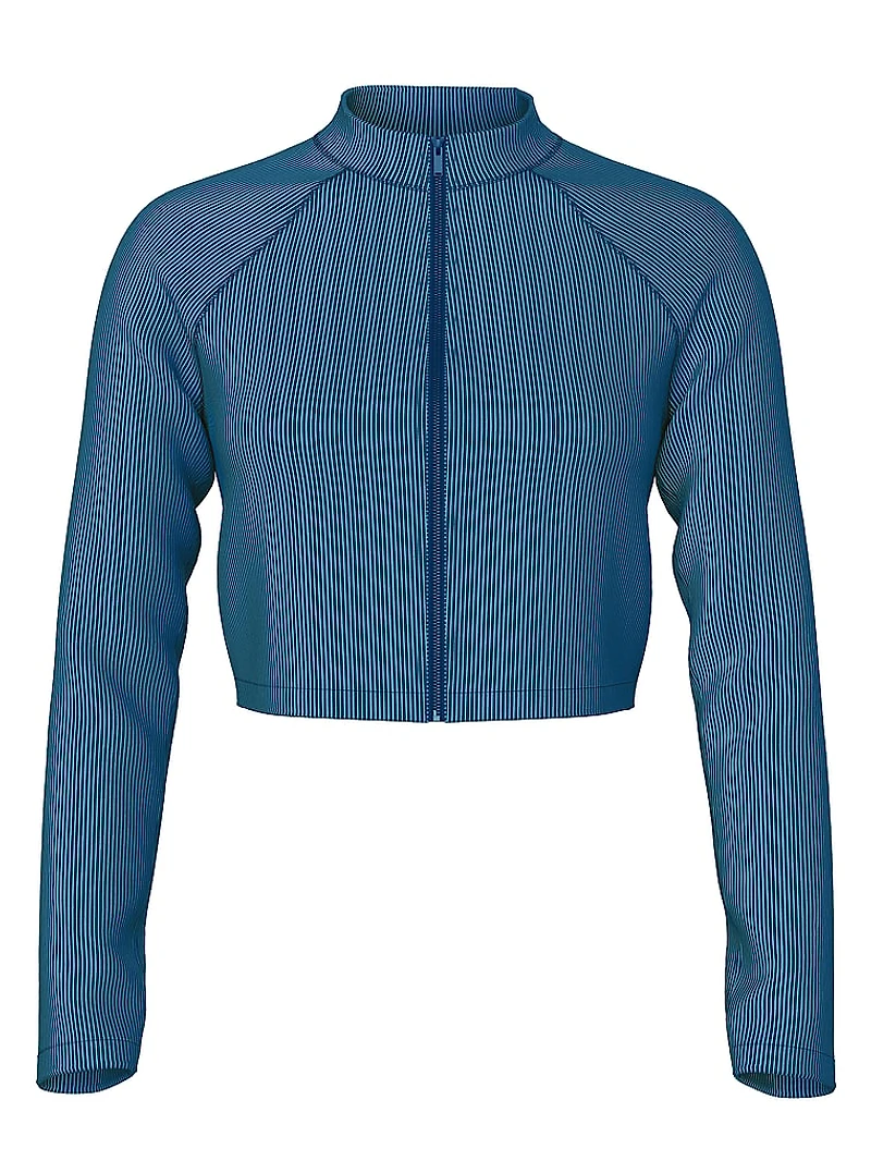 Two-Tone Rib Cropped Rashguard