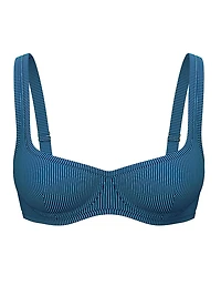 Two-Tone Rib Underwire Bikini Top